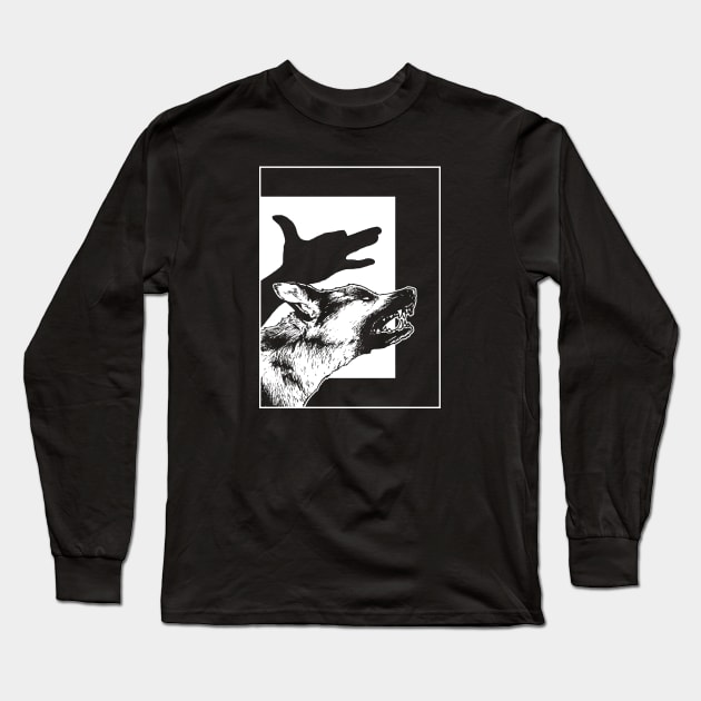 Shadow Dog Dark Long Sleeve T-Shirt by Spykles